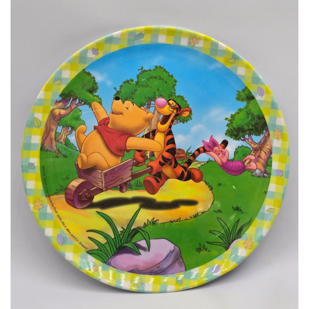 Disney Winnie the Pooh Melamine Plate Zak Designs Tigger Piglet 8 Inch Round